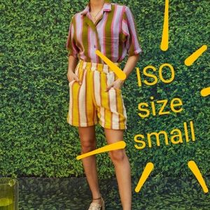 ISO or trade- Dusen Dusen terry shorts in 'sand' size Small